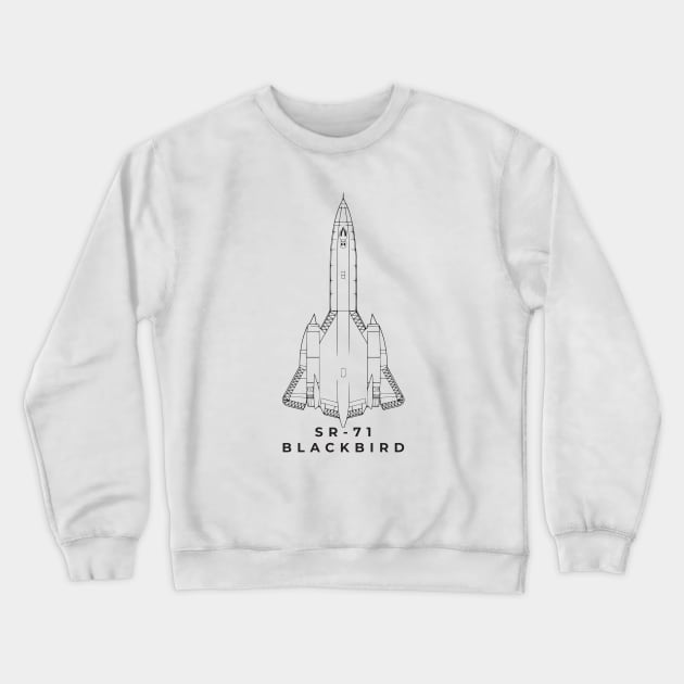 SR-71 Blackbird Crewneck Sweatshirt by BodinStreet